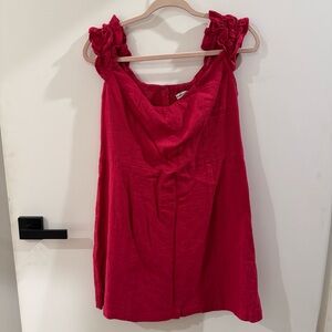 Women's Red Sleeveless Top